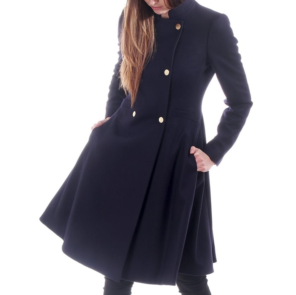 🍒NWT🍒 TED BAKER MILITARY FLARED COAT - Picture 4 of 8